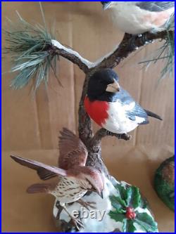 Danbury Mint COMPLETE Songbirds of the Seasons Collection 4 Figurines 14 17