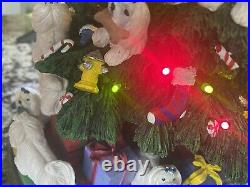 Danbury Mint Maltese Christmas Tree Rare Decoration All Lights Working