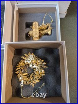 Danbury Mint Millennium 24kt Gold Christmas Ornament Collection Set of 16 WithBOX