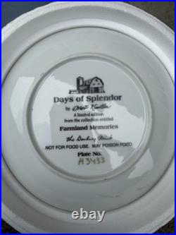 Danbury Mint Mort Künstler Farmland Memories Collector Plate Set 7Matching H3433