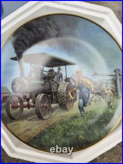 Danbury Mint Mort Künstler Farmland Memories Collector Plate Set 7Matching H3433