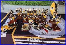 Danbury Mint Pittsburgh Steelers Figurine Lot Of 16. Mint SUPER FAN