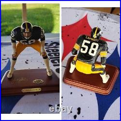 Danbury Mint Pittsburgh Steelers Figurine Lot Of 16. Mint SUPER FAN