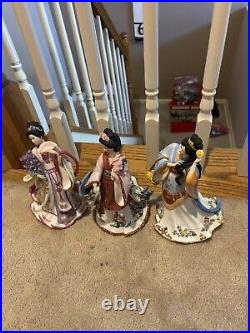 Danbury Mint Princess by Lena Liu lot of 3 (Plum, CHRYSANTHEMUM, Iris Princess)