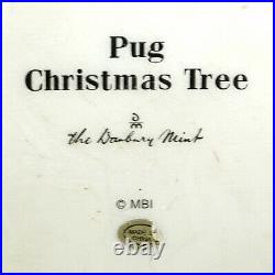 Danbury Mint Pug Christmas Tree Rare Decoration All Lights Tested Working