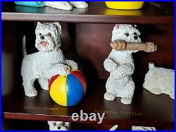 Danbury Mint Purely Westies Collection. 25 Dog Mini Figurines with Display Case