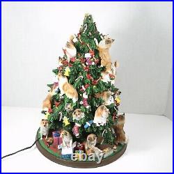 Danbury Mint Sheltie Christmas Tree Rare Decoration All Lights Work Missing Star