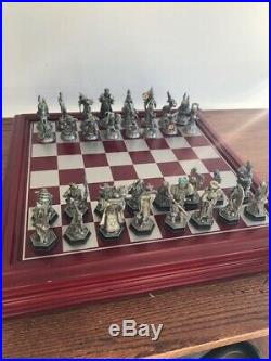 Danbury Mint The Fantasy of the Crystal Chess Set All Figures Present