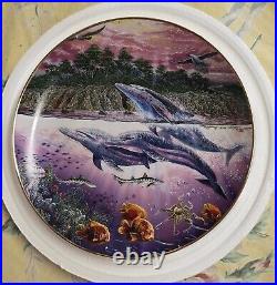 Danbury Mint Underwater Paradise Collectible Sealife Plates 12 Plus 1 Sealed