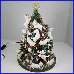 Danbury Mint Westie Christmas Tree Rare Decoration All Lights Working