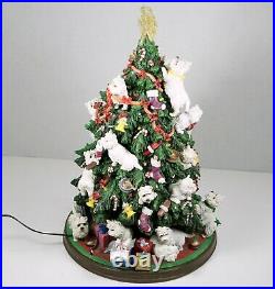 Danbury Mint Westie Christmas Tree Rare Decoration All Lights Working