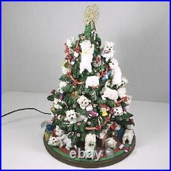 Danbury Mint Westie Christmas Tree Rare Decoration All Lights Working