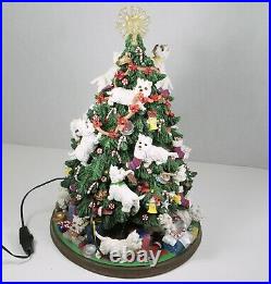 Danbury Mint Westie Christmas Tree Rare Decoration All Lights Working