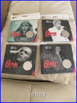 David Bowie Royal Mint £5 Coin. Full Collection Of All 4 Coins Sealed Excellent