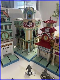Department 56 Hasbro Vtg Monopoly Figurine 20 piece gift set Lot 9 buildings+