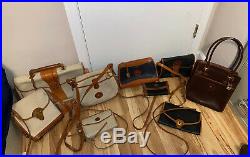 Dooney Bourke Vintage 9 Handbag & Wallet Lot All Weather Leather Collection