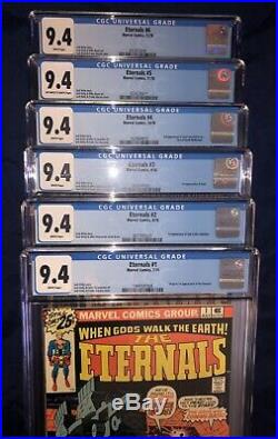 ETERNALS 1ST APPEARANCE CGC LOT (ALL 9.4s) ISSUES 1,2,3,4,5,6,7,8,9,10,11,12,13