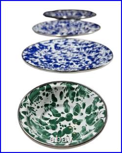 EUC- Golden Rabbit Enamelware, Classic Swirled Collection 8 total pieces in lot