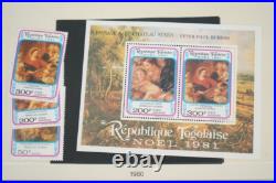 EUROPE 1980s CHRISTMAS COLLECTION OF 250+ STAMPS ALL MINT HINGED / NEVER HINGED