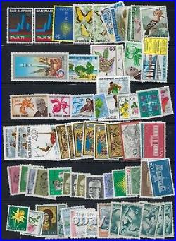 EUROPE & COLONIES 1940 80s LARGE COLLECTION OF 500 PLUS ALL MINT