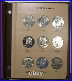 Eisenhower Dollar Collection withProofs in Dansco Album All 32 Coins + Bonus