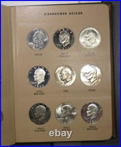 Eisenhower Dollar Collection withProofs in Dansco Album All 32 Coins + Bonus