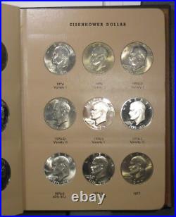 Eisenhower Dollar Collection withProofs in Dansco Album All 32 Coins + Bonus