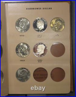Eisenhower Dollar Collection withProofs in Dansco Album All 32 Coins + Bonus