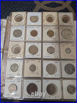 Estate 437 Coin Dealer Foreign Us Coin Collection Unsearched Silver All Labeled