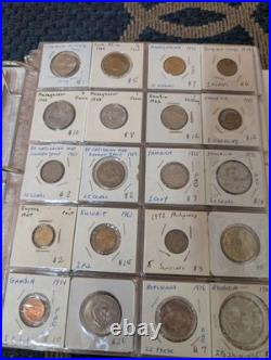 Estate 437 Coin Dealer Foreign Us Coin Collection Unsearched Silver All Labeled