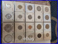 Estate 437 Coin Dealer Foreign Us Coin Collection Unsearched Silver All Labeled