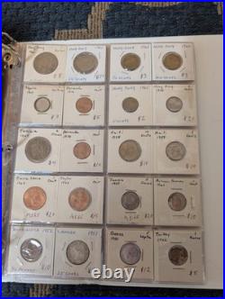 Estate 437 Coin Dealer Foreign Us Coin Collection Unsearched Silver All Labeled