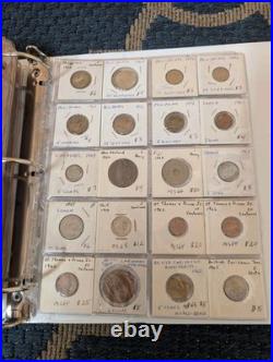 Estate 437 Coin Dealer Foreign Us Coin Collection Unsearched Silver All Labeled