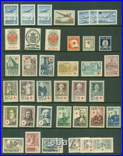 FINLAND Semi-Postal & B. O. B. Collection, 1922-1969, all mint, Scott $380.00