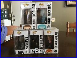 FUNKO POP 5 POPS LOT Super Heros, Freddy Funko, Star Wars (ALL POPS IN PROTECTOR)