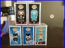 FUNKO POP 5 POPS LOT Super Heros, Freddy Funko, Star Wars (ALL POPS IN PROTECTOR)