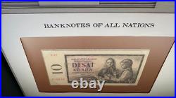 Franklin Mint Banknotes of All Nations Boxed Set of 90 uncirculated banknotes