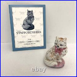 Franklin Mint Curio Cabinet Cats Collection 15 Different Felines with Booklets