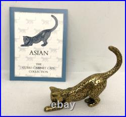 Franklin Mint Curio Cabinet Cats Collection 15 Different Felines with Booklets