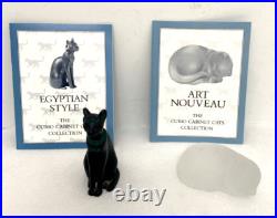 Franklin Mint Curio Cabinet Cats Collection 15 Different Felines with Booklets
