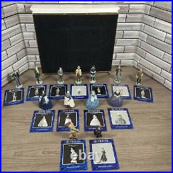 Franklin Mint Gone With The Wind Miniature Figurines (13) With Display Shelf