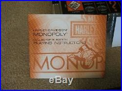 Franklin Mint Harley Davidson Monopoly All Pieces Deeds Open Box Never Used