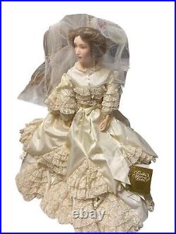 Franklin Mint Heirloom Collection 1988 Queen Victoria Bride Doll, Rare