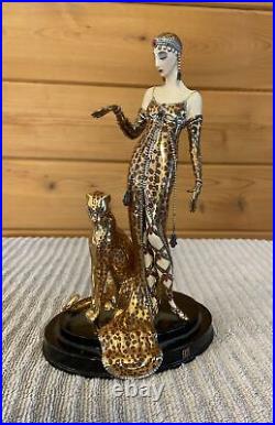 Franklin Mint House of Erte Ocelot Figurine Limited Edition Art Deco