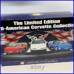 Franklin Mint LE 1145 of 7,500 All American 3 Corvette Car Collection 124