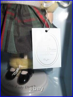 Franklin Mint LITTLE LADY DIANA doll collection NEW Doll-3 outfits all NFRB MINT