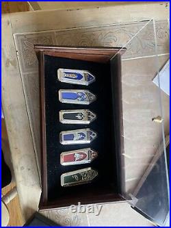 Franklin Mint Monster Collector Knife Set all 6 monster knifes &display Case