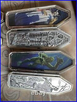 Franklin Mint Monster Collector Knife Set all 6 monster knifes &display Case