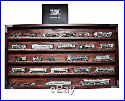 Franklin Mint Pewter Train Set With Case COA For All 25 Trains 10 Stamps Included