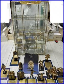 Franklin Mint Treasures of Tutankhamun 12-piece set with display case, 1989